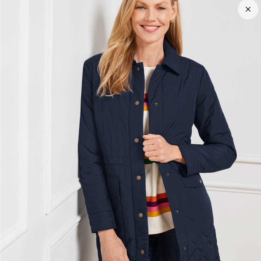 Talbots Long quilted coat